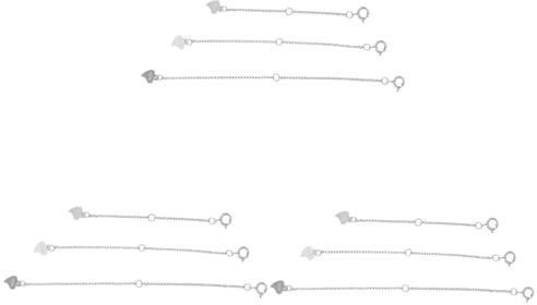 COHEALI 9 Stk Armband Halskette Extender Schwanzkette DIY-Halskette Armband aus Roségold Verlängerungskette armschlinge armband kettenverlängerung Armbandverlängerungen Silber- Silver