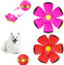OOXYG 2 PCS Pet Toy Flying Saucer Ball for Dogs, Interactive Dog Flying Discs Toy with 3 Lights for Medium Large Dogs, Doggy Disc Ball for Dog, Outdoor Games, Camping Games Red+Pink