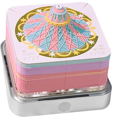 Desk Calendar 2025,New Time Piece Calendar - Paper Carving Tear-Away Calendar, Timepiece Sticky Note Tree House Calendar For Greeting Life, New Year's