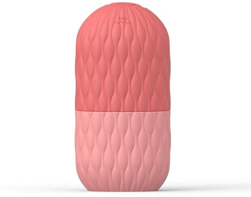 Ice Face Roller for face - face ice Roller - Silicone ice Roller ice Cube - Skincare Beauty Tool - face Care for for Tightens and Shrinks Pores Relief Eye Puffiness Pink