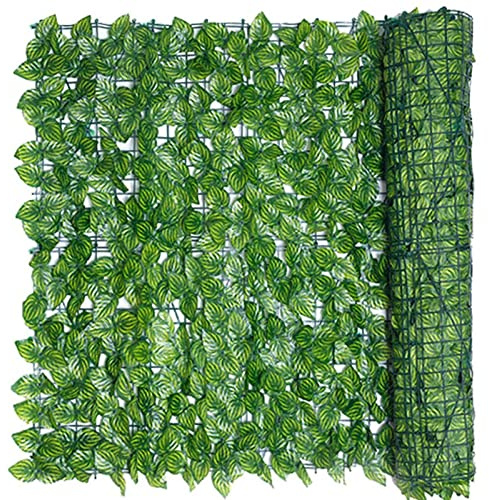 Haie de feuilles artificielles - Treillage de jardin extensible - Panneau d'intimité pour jardin, balcon et terrasse - Treillage de jardin à feuilles vertes pour une utilisation en extérieur