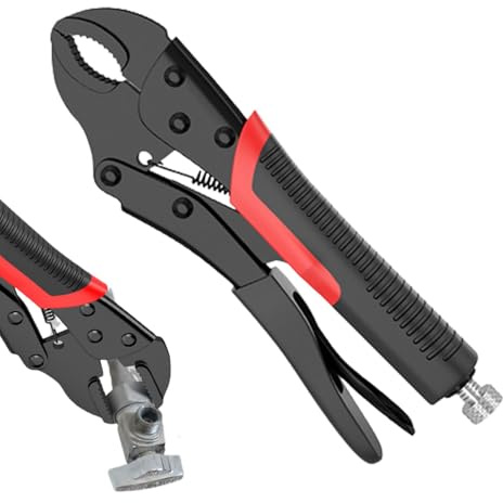 Gripzange – Griffschlüsselwerkzeug, Schraubzwinge mit gebogenen Backen | Fahrrad-Reparaturwerkzeuge, Lösezangen, Mehrzweck-Reparaturschlüssel, Verriegelungswerkzeug