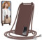 Woijrly Handykette für Samsung Galaxy S20 FE Hülle mit Band, Weiche TPU Silikon Necklace Handyhülle mit Abnehmbar Kordel, Verstellbar, Stossfest Handy Schutzhülle für Samsung Galaxy S20FE, Braun