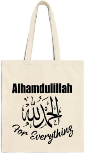 Keuyeo Ramadan Mubarak Einkaufstasche, Dickes Segeltuch, Wiederverwendbar, Islamische Einkaufstasche, Einkaufstasche, Umrah Hajj Eid Geschenke