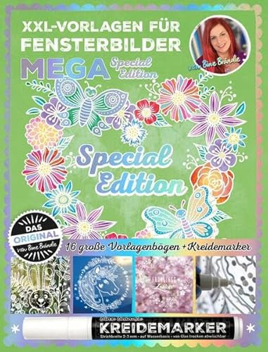 XXL Vorlagen für Fensterbilder, Mega Special Edition von Bine Brändle, Das Original: 16 große Vorlagebögen mit Kreidemarker (Bine Brändle MEGA Special ... für Fensterbilder, Mega Secial Edition)