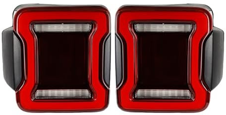 Generisch Rücklicht 2xRückleuchten für Jeep für Wrangler JK 2007–2018 Bremsleuchte für Rückwärts-Tagfahrlicht Auto-Rücklicht-Montage Ersatz Rücklichter(Euro Version)