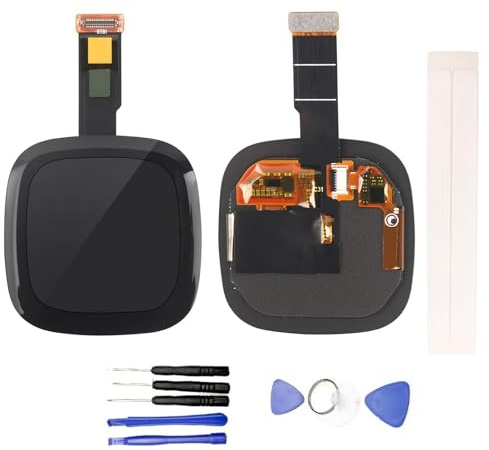 JayTong Display Ersatz für Fitbit Versa 3 FB511 LCD-Display + Reparatur Touchscreen Glas zusammengebaut + Reparatur Werkzeug (Schwarz)
