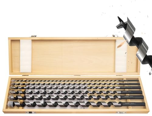 TOOLMAYS Schlangenbohrer Set Ø6-18 x 460mm Holzbohrer Set lang | Spiralbohrer für Weich- & Hartholz