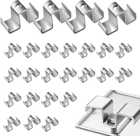 Woalopted Metall Gitterrost Schelle | 25 Stück Rostträger Klemmen Aus Stabilem Metall - Wetterfeste Befestigungsschellen Für Architekten Ingenieure Industrieböden Laufstege