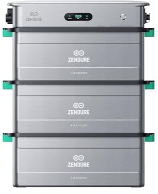 Zendure SolarFlow 2400 AC Stockage Énergie IA, 2400W, et 3x AB3000X | 17,28kWh Extensible, Gestion Puissance Couplée IA AC, Stockage Domestique, Entrée/Sortie 2400W, 17,28kWh Extensible, TOU