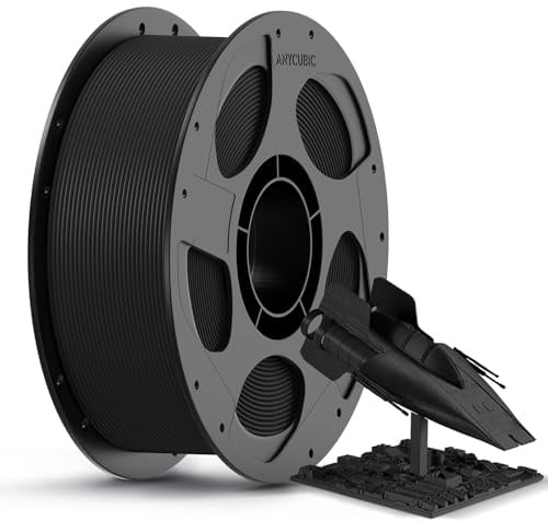 ANYCUBIC Carbon Fibre Filled PLA Filament, PLA-CF, Matte Textur, Schwarz | Carbonfaser-Optik, Verformungsbeständig, Einfach zu drucken, Hohe Erfolgsquote, 1KG