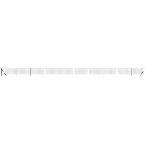 HETFTJN Maschendrahtzaun Anthrazit 0,8 x25 m verzinkter Stahl mit UV-beständiger PVC-Beschichtung robustes Gartenzaun-Set für Hunde Weide Teich modernes Design für Outdoor-Bereich