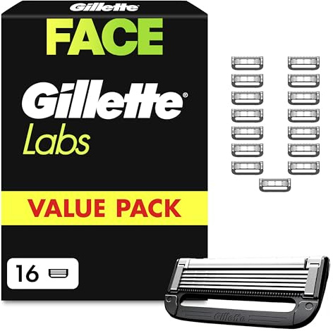 Gillette Labs Rasierklingen für Männer, 16 Ersatzklingen, Kompatibel mit allen GilletteLabs Rasierern (inkl.Heated Razor)