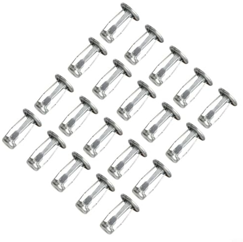 Expansion Nuts Pack of 20 with Screws - Zinc Plated Steel Hollow Wall Anchors for Thin Metal Sheets & Plywood - M5 M6 Cavity Fixings(4 * 20)