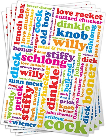 Brainbox Candy - 4 Bögen lustiges Geschenkpapier Willy Words - Geschenkpapier für Erwachsene mit frechen Sinn für Humor - gefaltet, Qualitätsverpackung