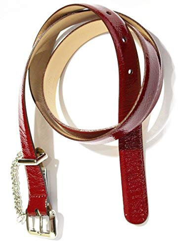 Dolce & Gabbana D&G Cintura donna asta dritta vernice con catena DC0750E15F col. Rosso tg. 95 cm