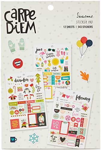 Simple Stories 7974 Planner Essentials Aufkleber, mehrfarbig, Größe A5, 12,21 x 14 x 0,4 cm