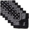 Bandana Halstuch Biker Nikki Tuch Schal Paisley Kopftuch 100% Baumwolle (schwarz, 3er)