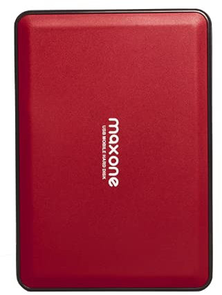 Maxone Externe Festplatte tragbare 320GB-2,5Zoll USB 3.0 Backups HDD Tragbare für TV,PC,Mac,MacBook, Chromebook, Xbox One, Wii u,PS4, Laptop,Desktop,Windows(Rot)