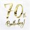 PartyDeco Servietten 70.Geburtstag 20 Stück 33x33cm 3-lagig Papierservietten Geburtstagsservietten