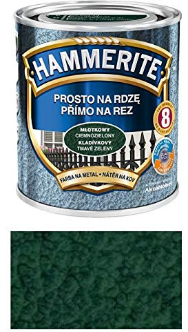 Hammerite Vernice protettiva in metallo, antiruggine, 0,7 l, colore a scelta 0,75 (martello verde scuro)