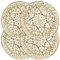 vidaXL 4X Tischset Platzmatte Platzset Platzdeckchen Platzdecke Tischdeko Platzmatten Tischmatte Tisch Untersetzer Weiß 38cm Rund Jute