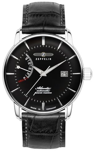 Zeppelin Herrenuhr mit Lederband Serie Atlantic Automatik Power Reserve Datum 8462-2