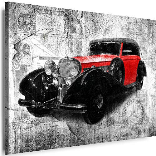 Myartstyle - Bilder Auto Mercedes Benz 60 x 40 cm Leinwandbilder XXL - 1 Teilige Wandbilder Oldtimer Kunstdrucke w-a-2024-5