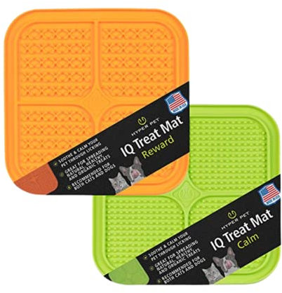 Hyper Pet IQ Treat Lick Mat for Dogs, Dog Slow Feeder & Cat Lick Mats | Great Alternative to Slow Feeder Dog Bowls & Cat Slow Feeders | Perfect Dog Licking Mat, Cat Puzzle Feeder & Dog Enrichment Toys