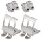 kwmobile Keystone Modul und Hutschienenadapter Set - passt auf genormte Hutschiene - 4X CAT 6A Modul 2X Halter - RJ45 Buchse geschirmt - werkzeuglos