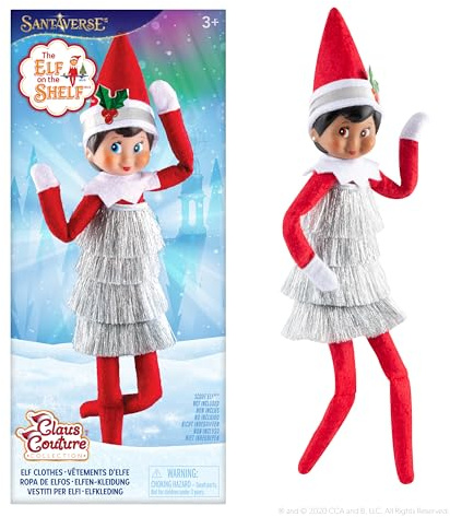 The Elf on the Shelf Claus Couture Collection Tiny Tinsel Kleid - Schillerndes Vintage Elfenkleid - Pfadfinderelfe Nicht im Lieferumfang enthalten