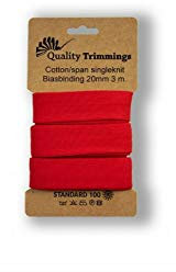 Slantastoffe Details zu Schrägband Jersey Bündel 3m 20mm Uni (Rot)