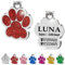 Ibera gifts - Hundemarke mit Gravur und personalisierte Hundemarke in Pfotenform, perfekt für kleine bis mittelgroße Haustiere (Rot)