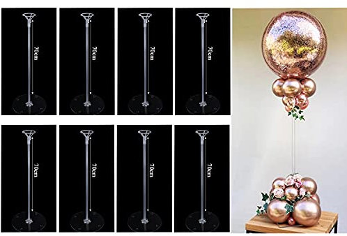 10Sets Balloon Arch Kit Table Balloon Stand Kit with Bases and Cups for Birthday Party, Wedding, Baby Shower and Anniversary Decoration