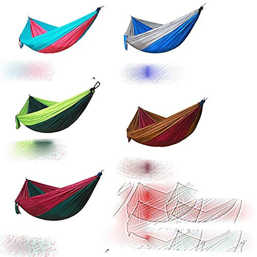 270 * 140 cm Outdoor Camping Hängematte - Tragbare Nylon Fallschirm Leichte Hängematten Einzelhängematte mit Seilen und Karabinern-230 X 90cm