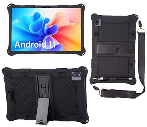 YHFZR Coque pour Teclast T40 Pro, Silicone Antichoc Léger Housse de Protection avec Support Stand pour Teclast T40 Pro 10,4 Pouce, Noir