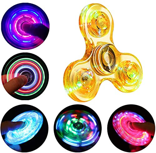 Yeefunjoy Fidget Finger Spielzeug für Kinder-LED Kristall Fidget Set Finger Toy, Coole Beschäftigung zum reduzieren von Stress, Depressionenen, ADS &ADHS