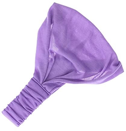 Topkids Accessories Adjustable Headbands for Women's Hair and Girls, Women's Fashion Headbands, Stretchy Headbands for Women, Wide Headband, Cotton for Women, Fabric Headband (Lilac)