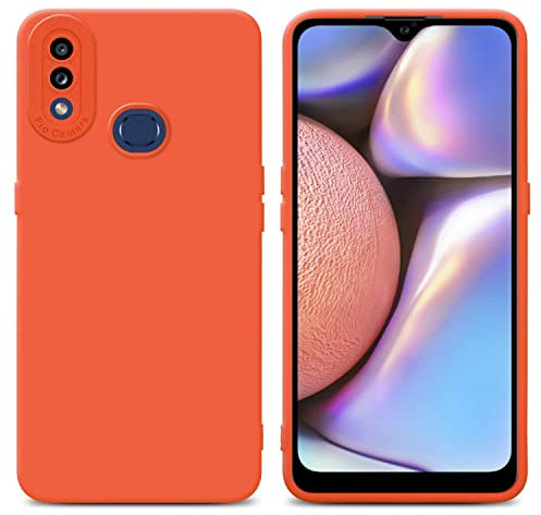 Cadorabo Hülle kompatibel mit Samsung Galaxy A10s M01s Schutzhülle TPU Silikon Case Liquid Design mit Kameraschutz Slim Kratzfest Gummi mit Rundumschutz Case Hülle für Galaxy A10s M01s in Orange
