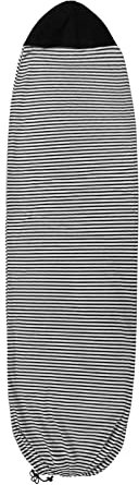 F Fityle Surfbrett-Socken-Abdeckung, leichte, Dehnbare, schützende Board-Tasche, Aufbewahrung mit Kordelzug-Organizer, weiche Surfbrett-Abdeckung für, 180 cm x 50 cm Schwarz