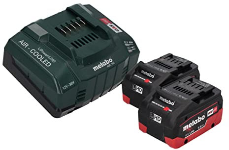 Metabo Ensemble de Base 18 V avec 2 Batteries LiHD 5,5 Ah et Chargeur ASC 145