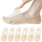 AYPOW 6 Paar Damen Füßlinge Ultra Unsichtbare Socken, Ultraleichte Atmungsaktive Low Cut Liner Mit Rutschfest Silikon, Ballerina Socken für Loafer Flache Schuhe