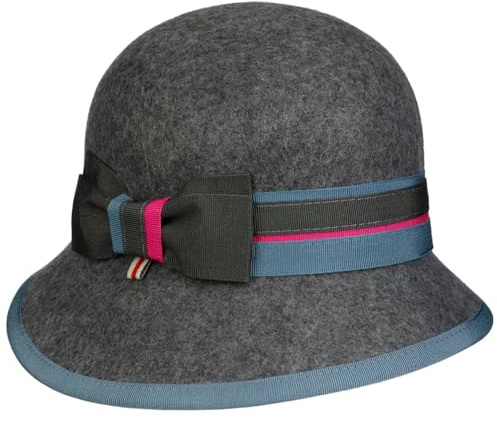 bedacht Mivanta Wool Damenhut Wollhut Glockenhut Wollglocke Damenglocke Damen - Made in Italy mit Ripsband Winter Herbst-Winter