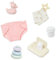 LullaBaby – Wickelset für 36 cm Baby Puppen – Windeln, Babytücher & Stapelringe – Badeente, Beißring, Spucktuch, Babypuder – Baby Puppenzubehör – Spielzeug für Kinder ab 2 Jahren