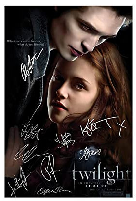 The Cast of The Twilight Filme, signiertes Poster, 1 Leinwand-Poster, Schlafzimmer, Dekoration, Sport, Landschaft, Büro, Raumdekoration, Geschenk, ungerahmt, 30 x 45 cm