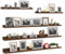 Giftgarden 120cm Lang Wandregal Holz, Braun Großer Schweberegal Bilderleiste für Wohnzimmer, Küche, Kinderzimmer, Schlafzimmer oder Büro - 5 Stück mit Verschiedenen Größen
