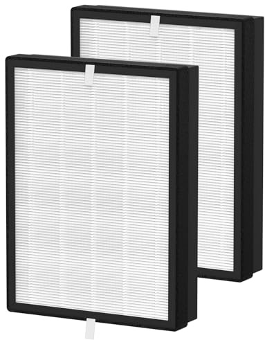 Ganteny TT-AP007 True HEPA-Filterersatz, kompatibel mit TaoTronics TT-AP007 Luftreiniger, 4-stufige Filtration, hocheffiziente Aktivkohle, 2 Stück