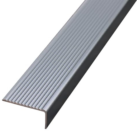 whalebee Treppen Profil StufenKantenschutzprofil, Treppenwinkel Antirutsch Eckenschutz Aluminium L-Form Länge 90cm, Dicke 2mm Treppenkantenprofil, Eloxiert, Metallisches Gefühl Für Innen Außen