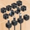 URAQT Desk Cable Tidy, 12 Pcs Black Magnetic Cable Tidy, Srong Adhesive Cable Tidy Clips Desktop Cord Holder, Hide Phone Charging Cable Keeper, Magnetic cable organiser for Home Office Desk Use