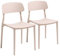 Oviala Set di due sedie in polipropilene rosa